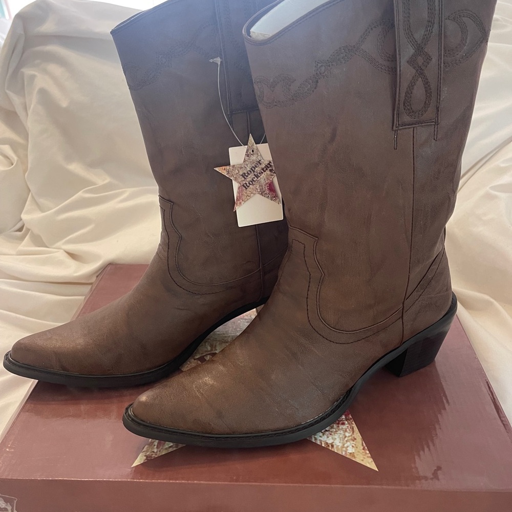 Brown Western Cowboy Boots